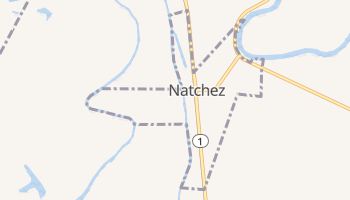 Natchez, Louisiana map