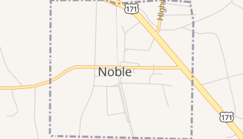 Noble, Louisiana map