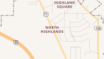 North Highlands, Louisiana map