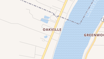 Oakville, Louisiana map