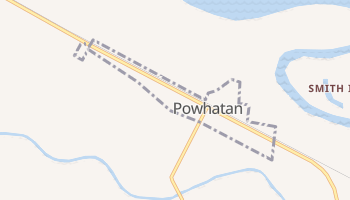 Powhatan, Louisiana map