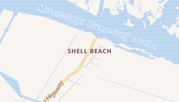Shell Beach, Louisiana map