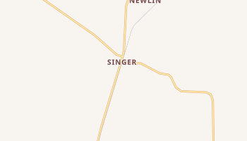 Singer, Louisiana map