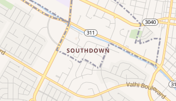 Southdown, Louisiana map