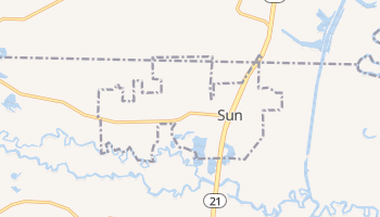 Sun, Louisiana map