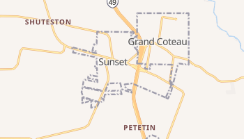 Sunset, Louisiana map