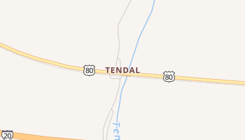 Tendal, Louisiana map