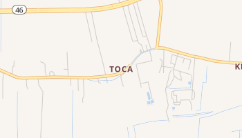 Toca, Louisiana map