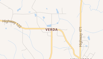 Verda, Louisiana map