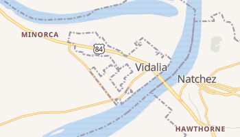 Vidalia, Louisiana map