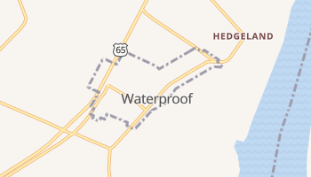 Waterproof, Louisiana map