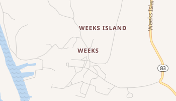 Weeks, Louisiana map