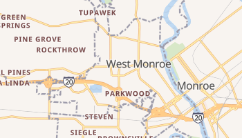 West Monroe, Louisiana map