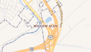 Willow Glen, Louisiana map