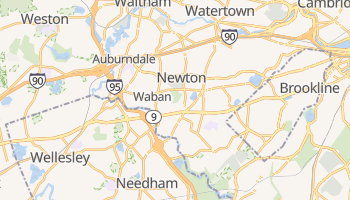 Newton, Massachusetts map