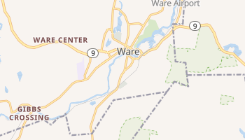 Ware, Massachusetts map