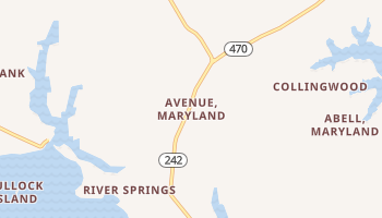 Avenue, Maryland map