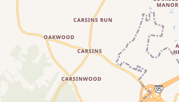 Carsins, Maryland map