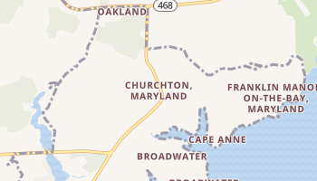 Churchton, Maryland map