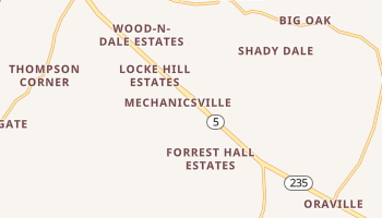 Mechanicsville, Maryland map