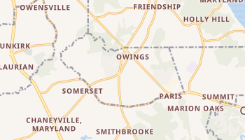 Owings, Maryland map