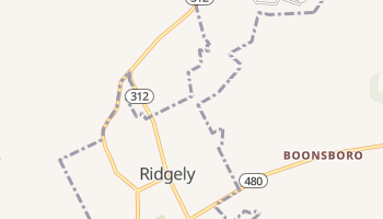 Ridgely, Maryland map