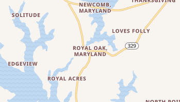 Royal Oak, Maryland map