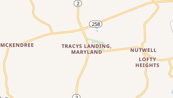 Tracys Landing, Maryland map