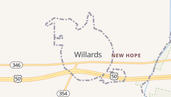 Willards, Maryland map