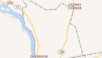 Chisholm, Maine map