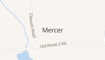 Mercer, Maine map