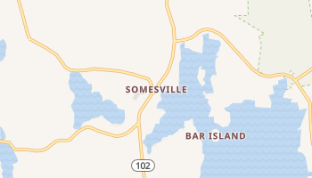 Somesville, Maine map