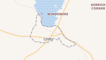 Unity, Maine map