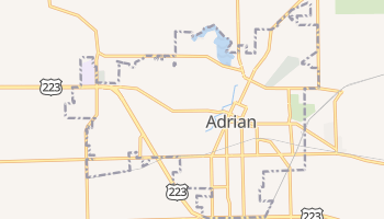 Adrian, Michigan map