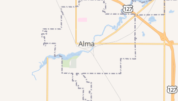 Alma, Michigan map