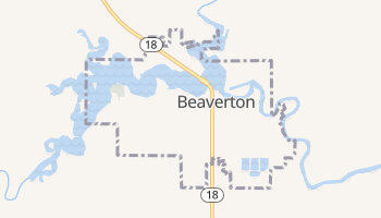 Beaverton, Michigan map