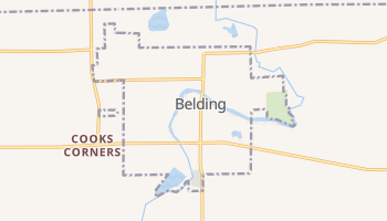 Belding, Michigan map
