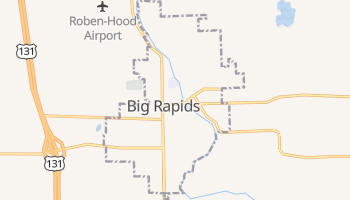 Big Rapids, Michigan map