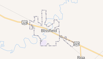 Blissfield, Michigan map