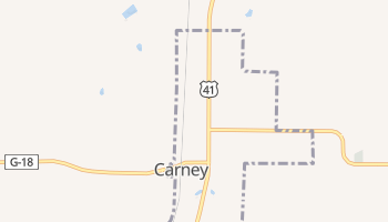 Carney, Michigan map