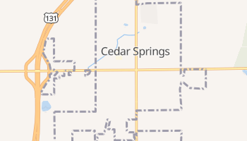 Cedar Springs, Michigan map
