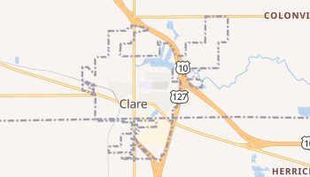 Clare, Michigan map
