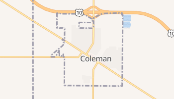 Coleman, Michigan map