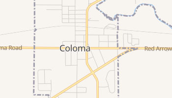 Coloma, Michigan map