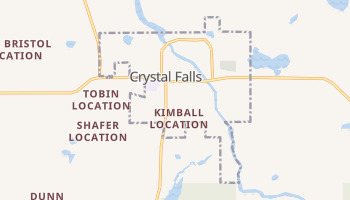 Crystal Falls, Michigan map