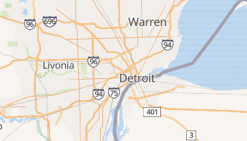 Detroit, Michigan map