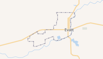 Evart, Michigan map