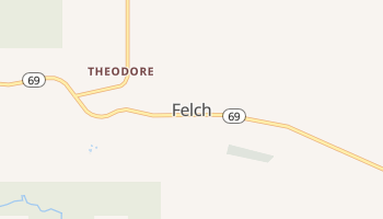 Felch, Michigan map