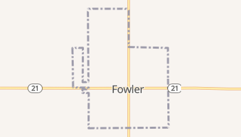 Fowler, Michigan map