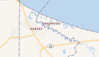 Harvey, Michigan map